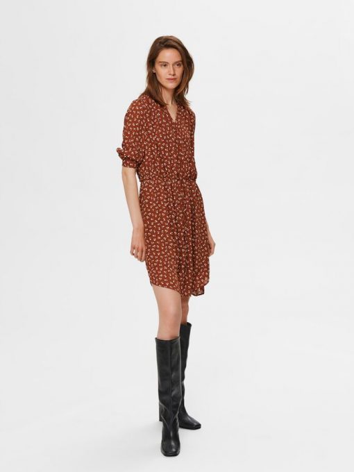 Selected Femme Damina Dress Smoked paprika