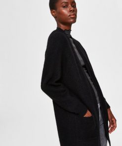 Selected Femme Lulu Long Cardigan Black