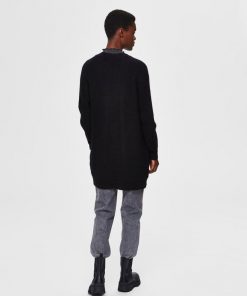 Selected Femme Lulu Long Cardigan Black