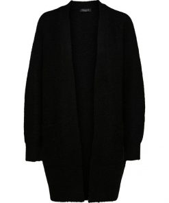 Selected Femme Lulu Long Cardigan Black