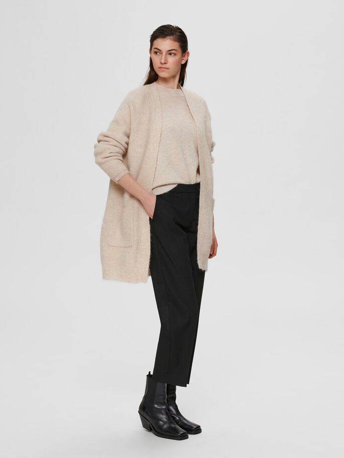 Selected Femme Lulu Long Cardigan Birch