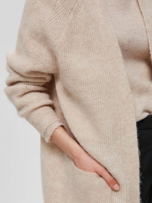 Selected Femme Lulu Long Cardigan Birch