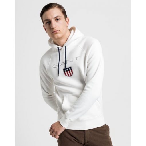 Gant Shield Sweat Hoodie Eggshell