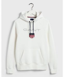 Gant Shield Sweat Hoodie Eggshell
