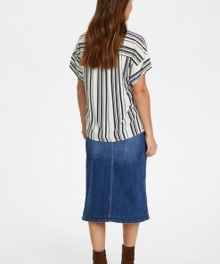 Part Two Drine Blouse Navy Stripe