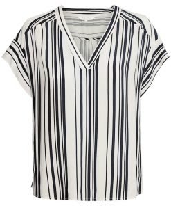 Part Two Drine Blouse Navy Stripe
