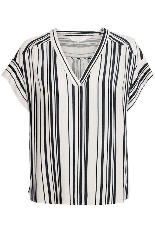 Part Two Drine Blouse Navy Stripe
