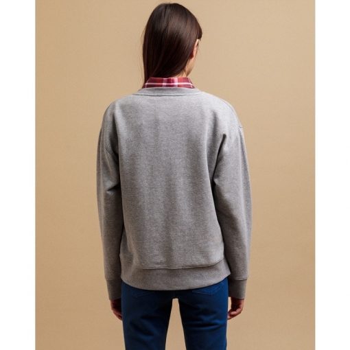Gant Multicolor Graphic Sweatshirt Grey Melange