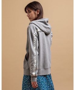Gant 13 Stripes Full Zip Hoodie Grey Melange