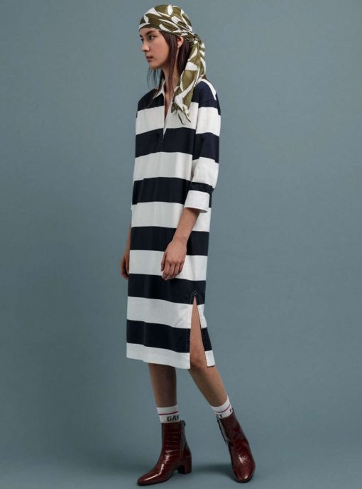 Gant Feminine Striped Rugger Dress Blue