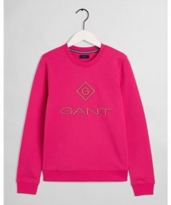 Gant Colour Lock up Sweater Rich Pink