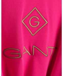 Gant Colour Lock up Sweater Rich Pink