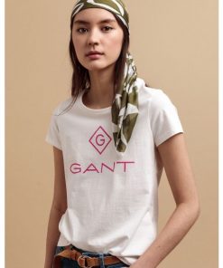 Gant Colour Lock-up T-shirt Eggshell