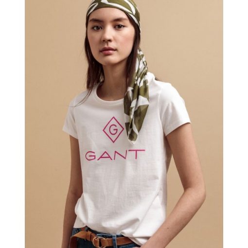 Gant Colour Lock-up T-shirt Eggshell