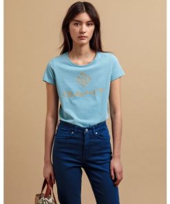 Gant Colour Lock-up T-shirt Seafoam Blue