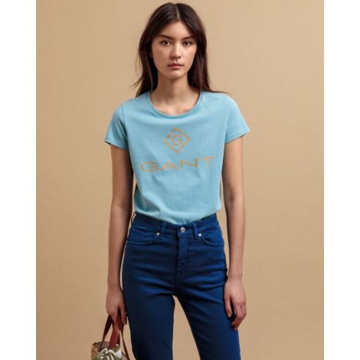 Gant Colour Lock-up T-shirt Seafoam Blue