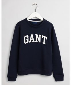 Gant Arch Logo C-Neck Sweat Evening Blue