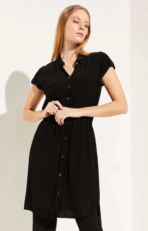 Comma Shirt Dress Black