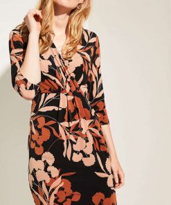Comma Dress Flower Black