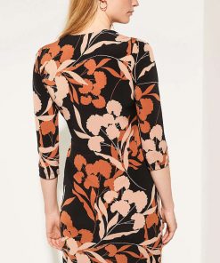 Comma Dress Flower Black