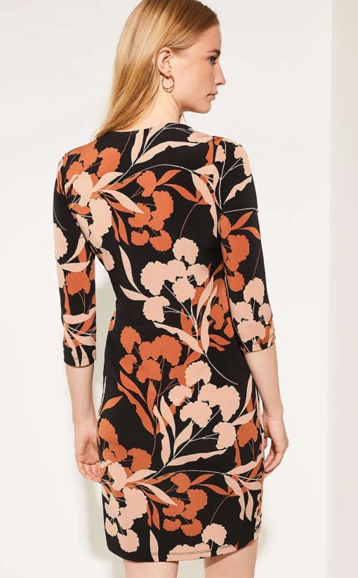 Comma Dress Flower Black