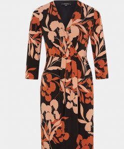 Comma Dress Flower Black