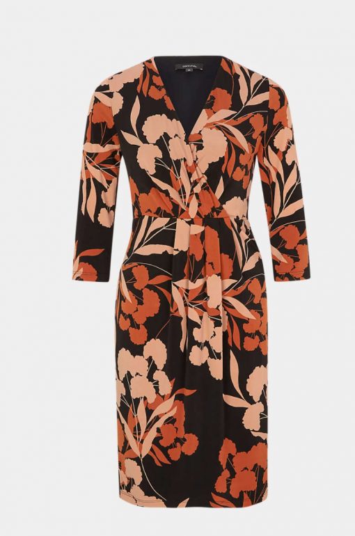 Comma Dress Flower Black