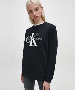 Calvin klein black logo sweatshirt on sale