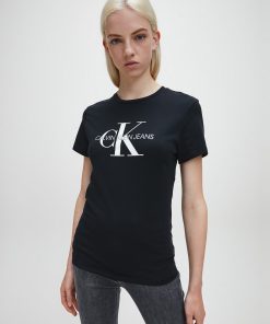 Buy Calvin Klein Monogram Logo T-shirt Black - Scandinavian