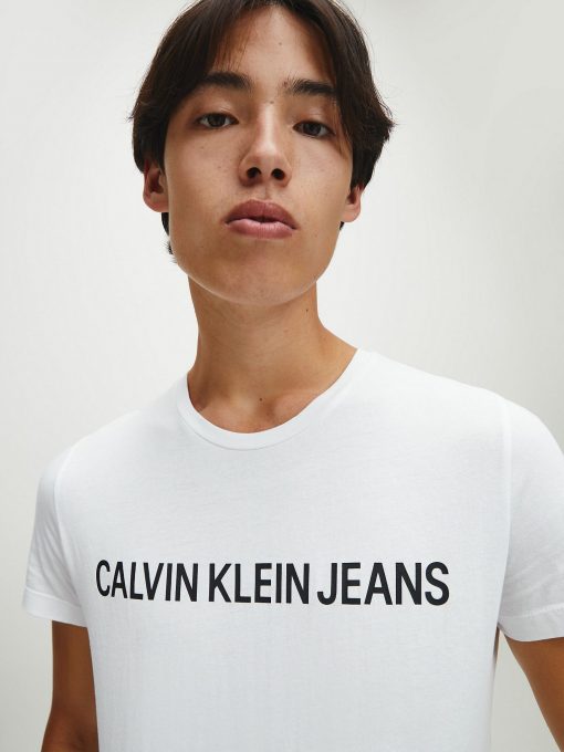 Calvin Klein Institutional logo T-shirt Bright White