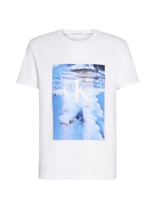 Calvin Klein Jeans Wave Photoprint T-shirt White