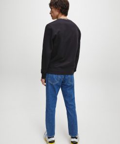 Calvin Klein Institutional Logo Collar Sweatshirt Black