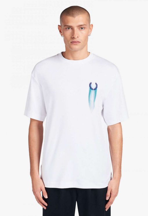 Fred Perry Abstract Print T-shirt White