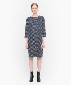 Marimekko Varpu Räsymatto Dress Dark Blue