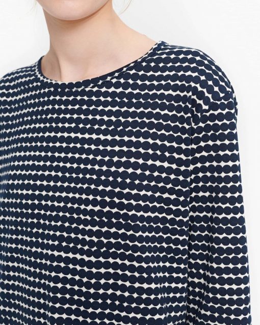 Marimekko Varpu Räsymatto Dress Dark Blue