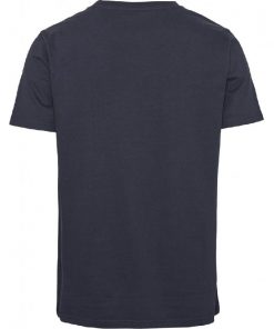 Knowledge Cotton Apparel Alder Big Badge Print Tee Total Eclipse