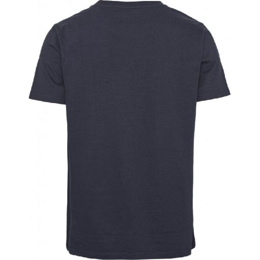 Knowledge Cotton Apparel Alder Big Badge Print Tee Total Eclipse