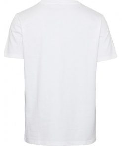 Knowledge Cotton Apparel Alder Big Badge Print Tee Whit