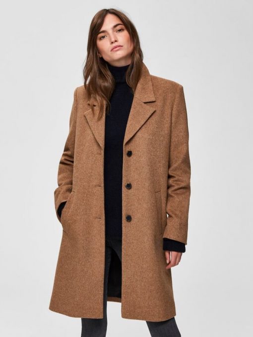 Selected Femme Sasja Wool Coat Amphora