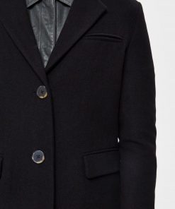 Selected Femme Elina Wool Coat Black