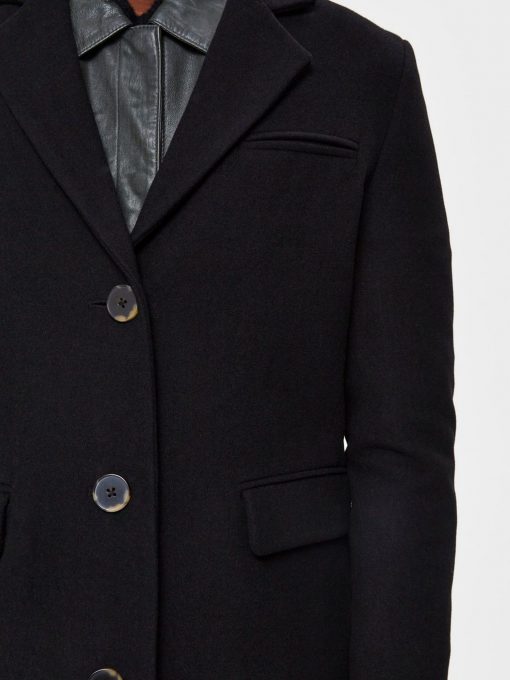 Selected Femme Elina Wool Coat Black