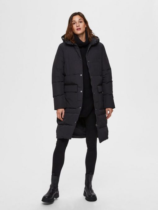 Selected Femme Jenny Down Coat Black