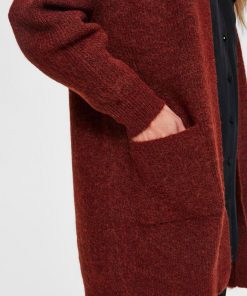 Selected Femme Lulu Long Cardigan Smoked Paprika