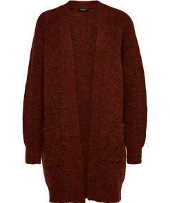 Selected Femme Lulu Long Cardigan Smoked Paprika