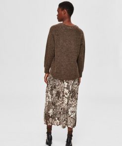 Selected Femme Lulu O-neck Brown