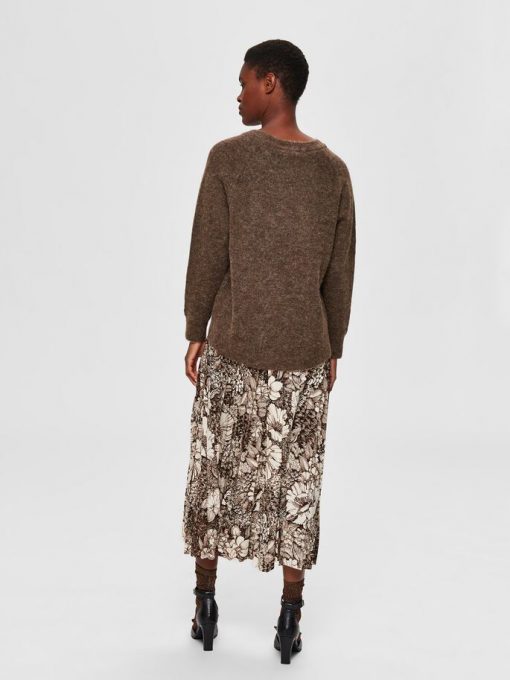 Selected Femme Lulu O-neck Brown
