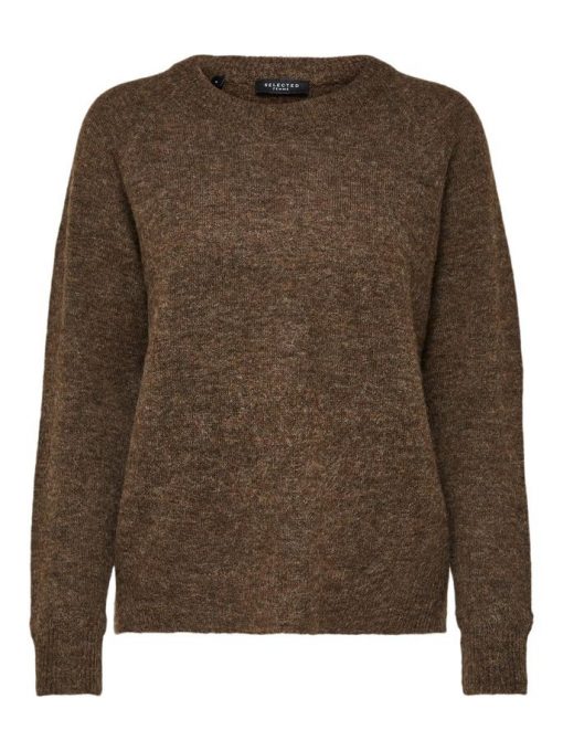 Selected Femme Lulu O-neck Brown