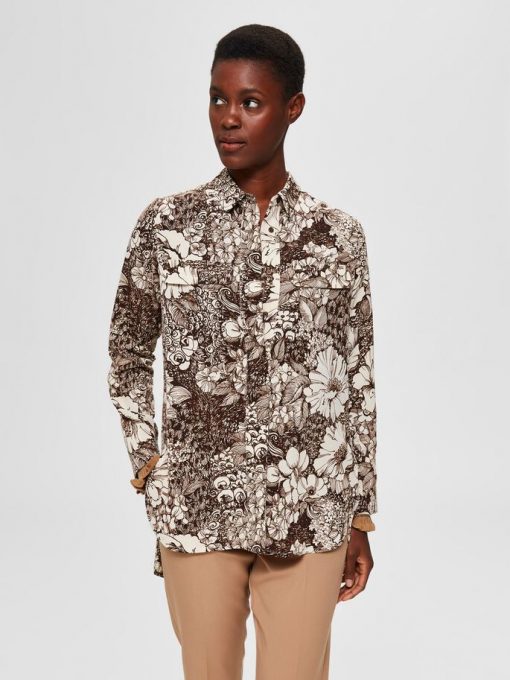 Selected Femme Zuri Shirt Beige