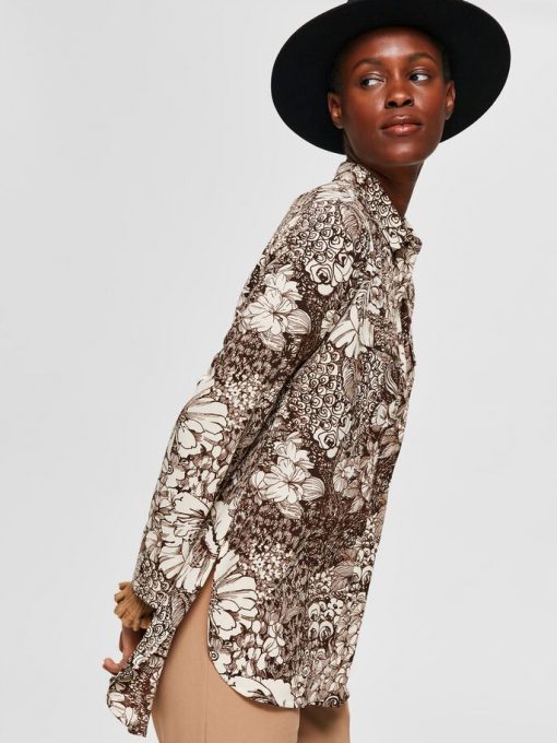 Selected Femme Zuri Shirt Beige