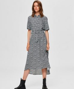 Selected Femme Bella-Damina Floral Dress Black